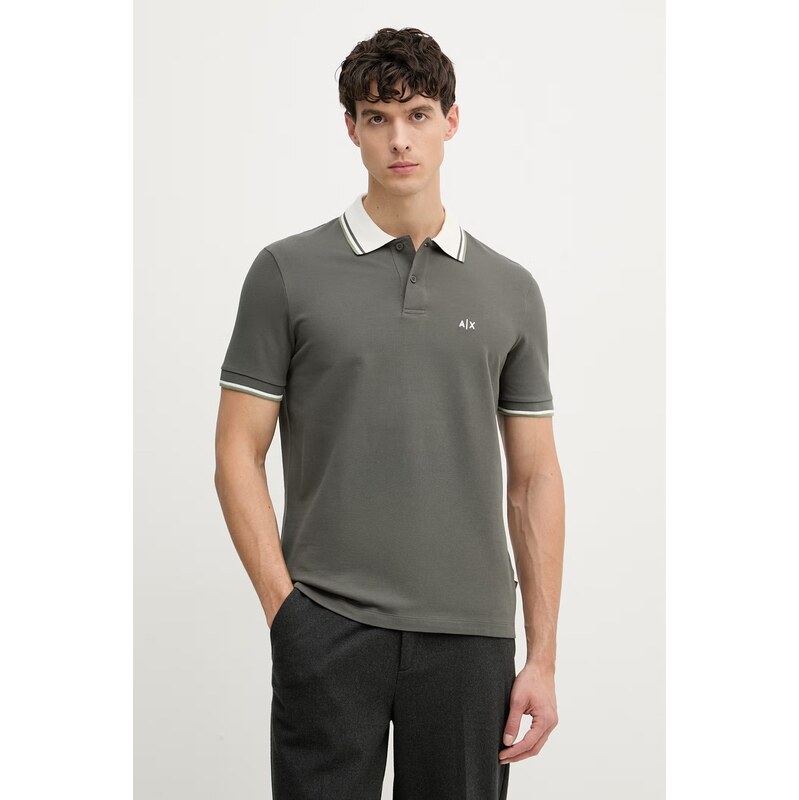 Armani Exchange polo pánské bavlněné
