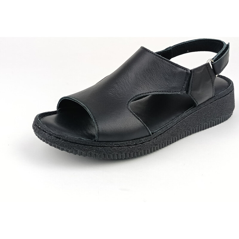 Dámské sandály na klínku Looke L1424 24 205 černé L1424 24 205