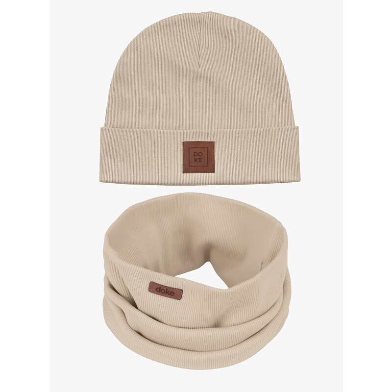 DOKE Set Bavlněná čepice a nákrčník organic ed trench coat 113712812