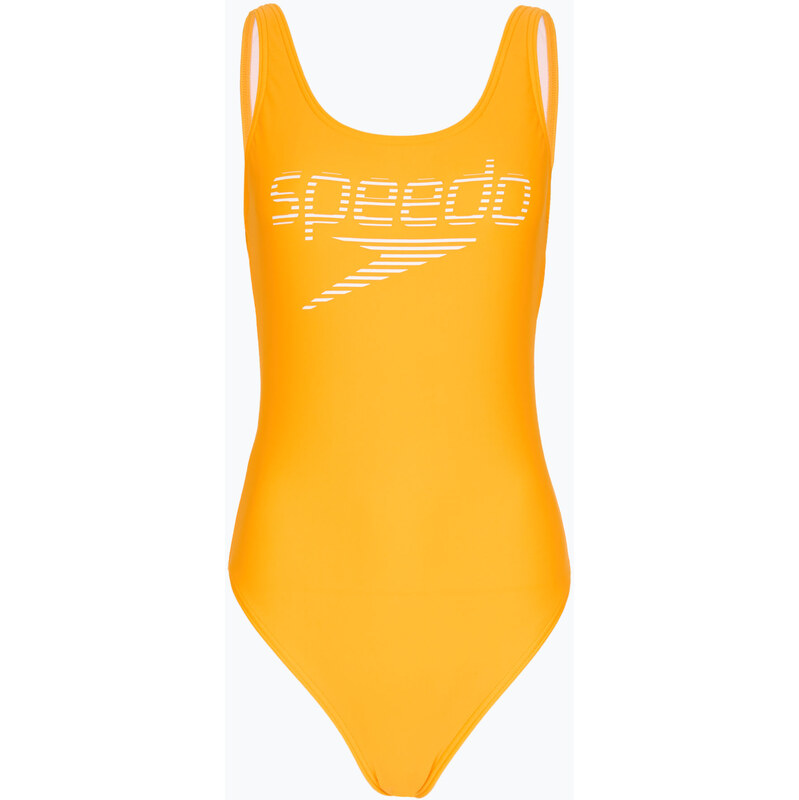 Dámské jednodílné plavky Speedo Logo Deep U-Back orange