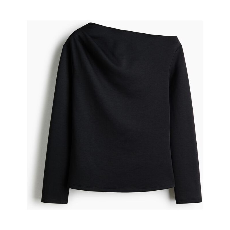 H&M - Asymetrický top - Černá