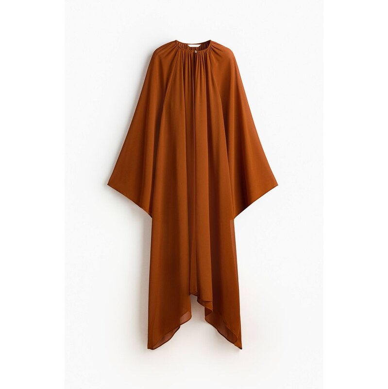 H&M - Nabíraný šifonový kaftan - oranžová 113694719