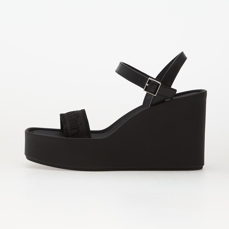 Tenisky Calvin Klein Wedge 70 Sandal Webbin Black EUR 41 113735776
