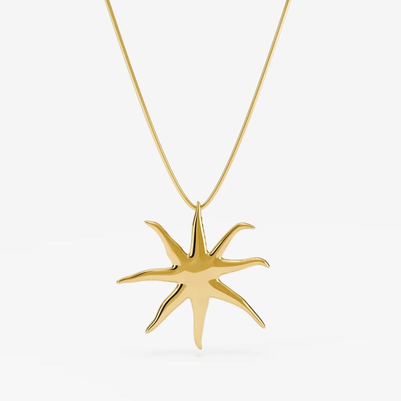 Náhrdelník FURIOSA Starfish Necklace - 45+5 cm Gold Universal