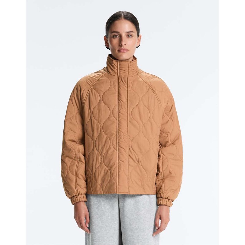 OYSHO Waterrepellent fellex aerogel padded jacket in light brown