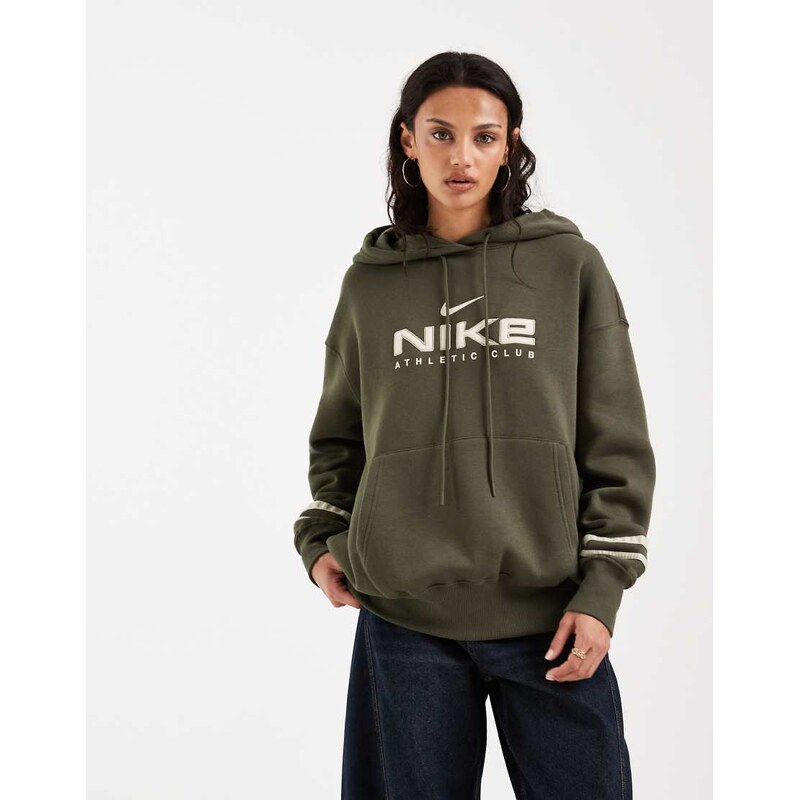 Nike Varsity Phoenix Fleece oversized hoodie in khaki-Green