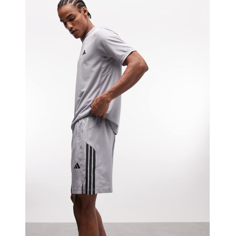 adidas performance adidas Training shorts with 3 stripes in grey