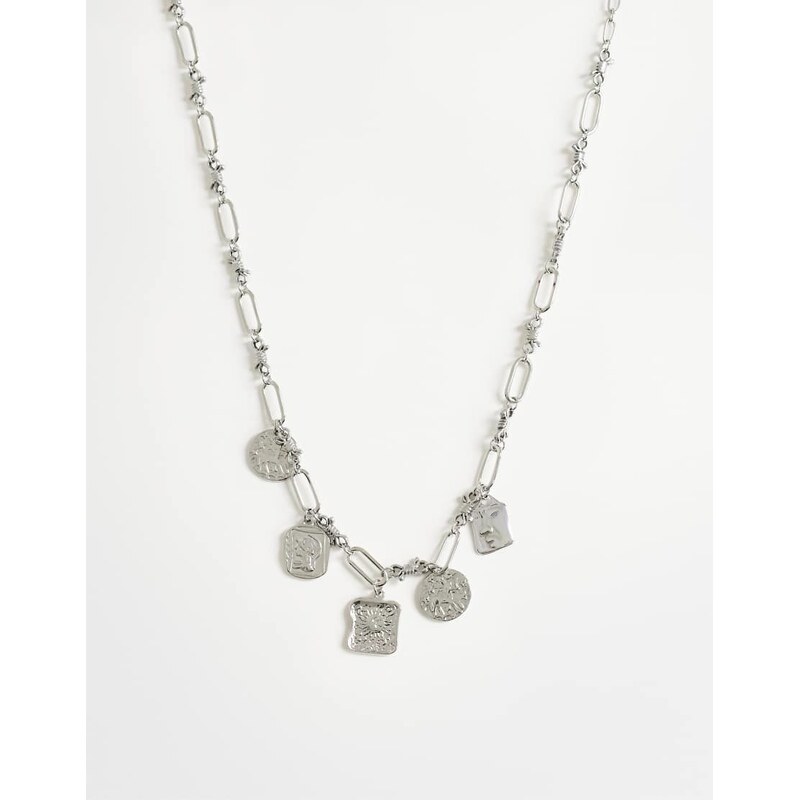 Topshop Naya waterproof stainless steel chain necklace with charms in 115517645