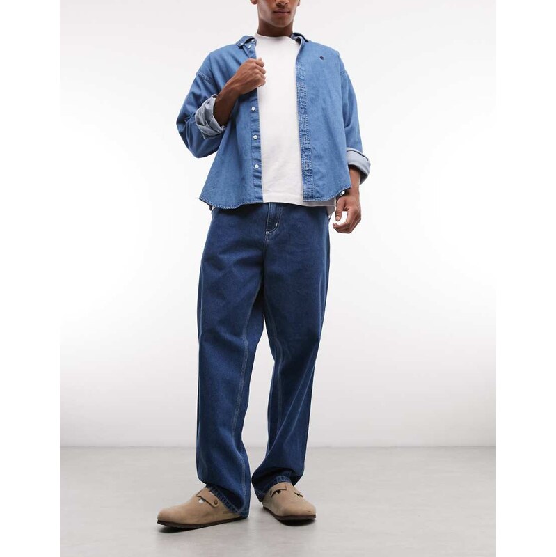 Carhartt WIP simple relaxed straight fit denim jeans in blue