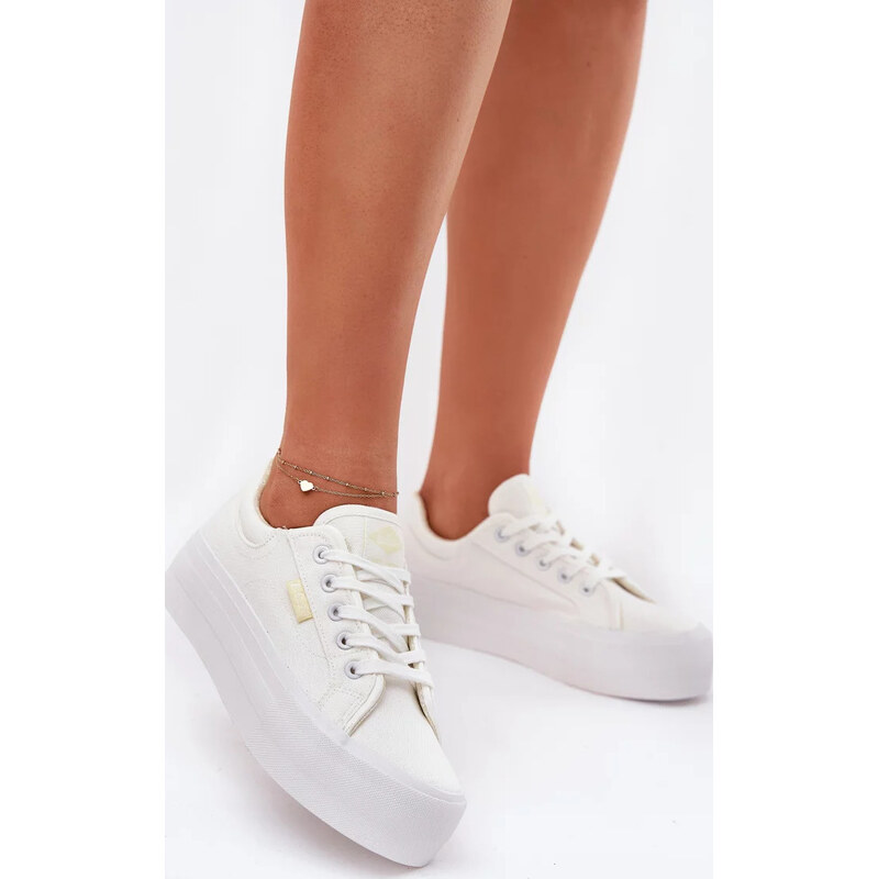Kesi Bílé dámské trampky na platformě Lee Cooper Bílá 113706264