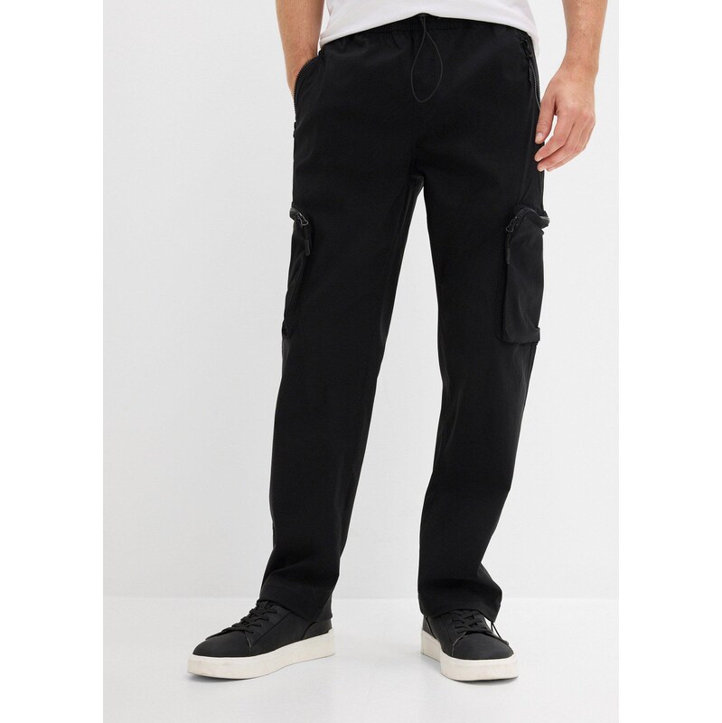 bonprix Superstrečové cargo kalhoty Regular Fit, s kapsami na