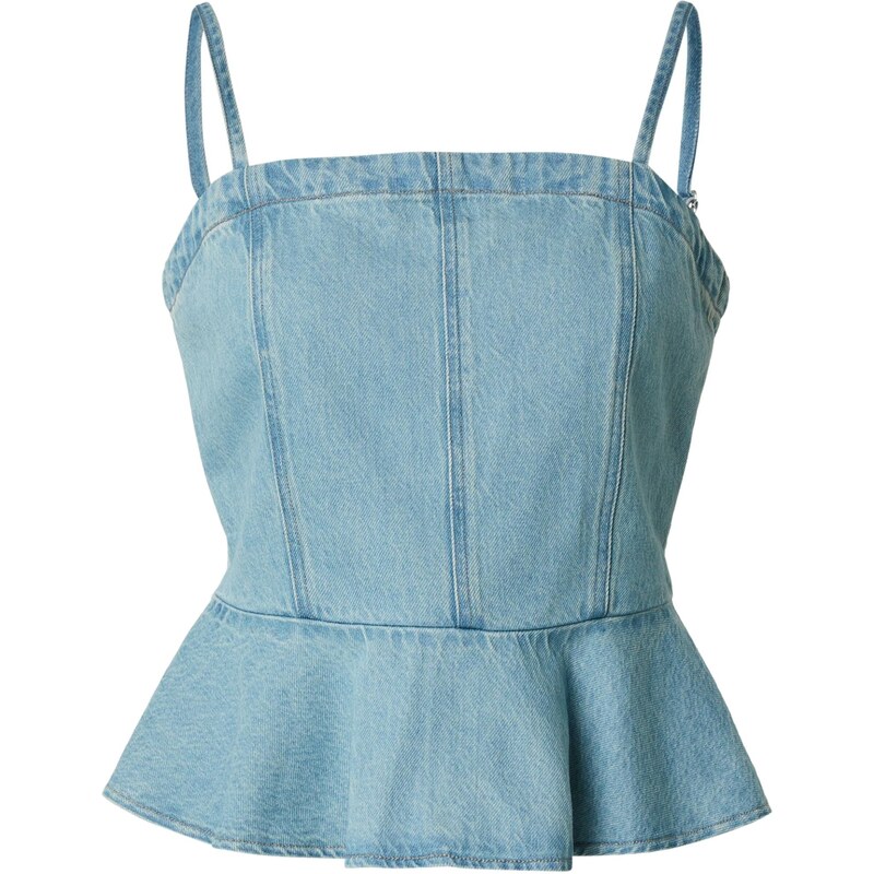 LEVIS  Top Anderson Flounce Top světlemodrá