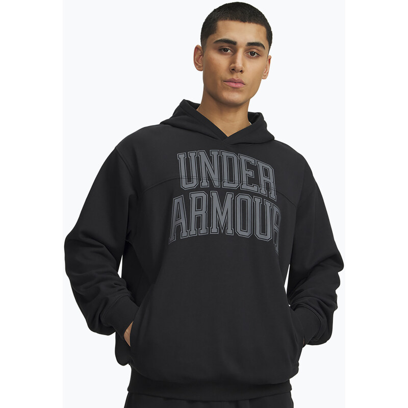 Pánská mikina Under Armour Rival LW Graphic Hoodie black/black