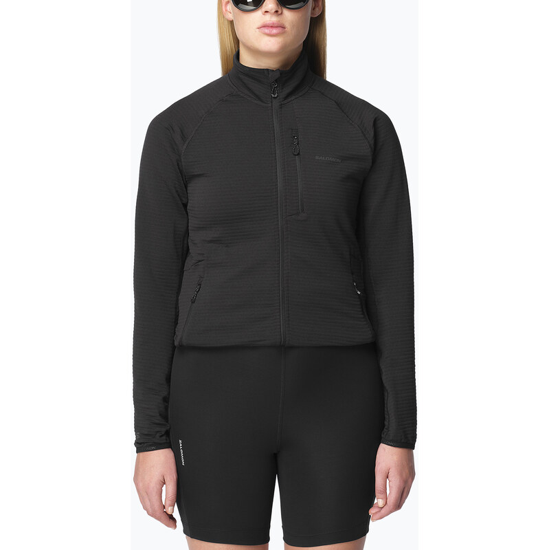 Dámská fleecová mikina Salomon Lightwarm Full Zip deep black