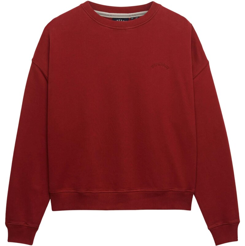Superdry & Co Mikina Essentials tmavě červená