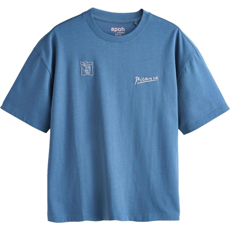 Next Tričko safírová / světlemodrá / růže