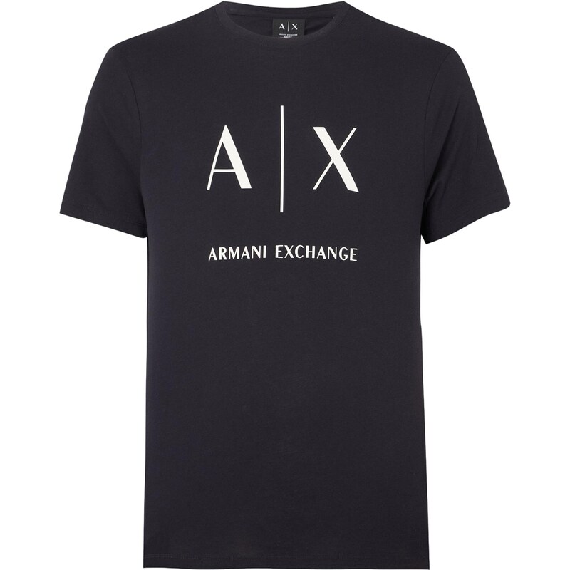 ARMANI EXCHANGE Tričko marine modrá / bílá