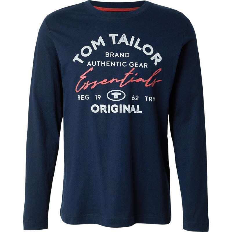 TOM TAILOR Tričko modrá / bílá