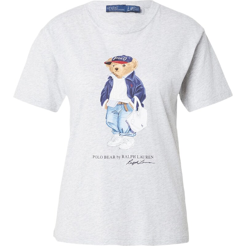 Polo Ralph Lauren Tričko modrá / světle hnědá / kouřově šedá /