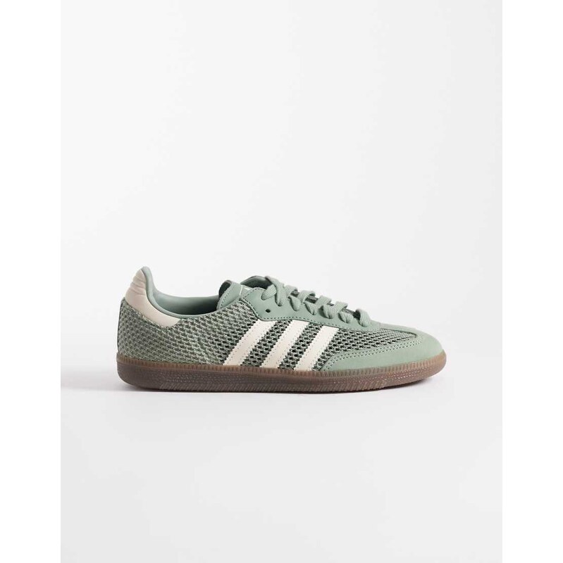 adidas Originals Samba OG crochet trainers is light green and white