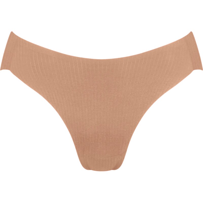 Dámské kalhotky ZERO Feel Pure High leg - BROWN - sv. hnědé 00CM
