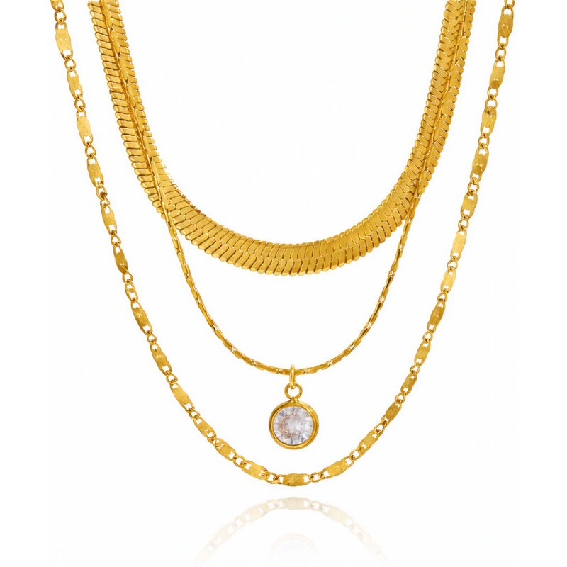 ELENYS Aurielle Layers – pozlacený náhrdelník 18K žluté zlato 113722150