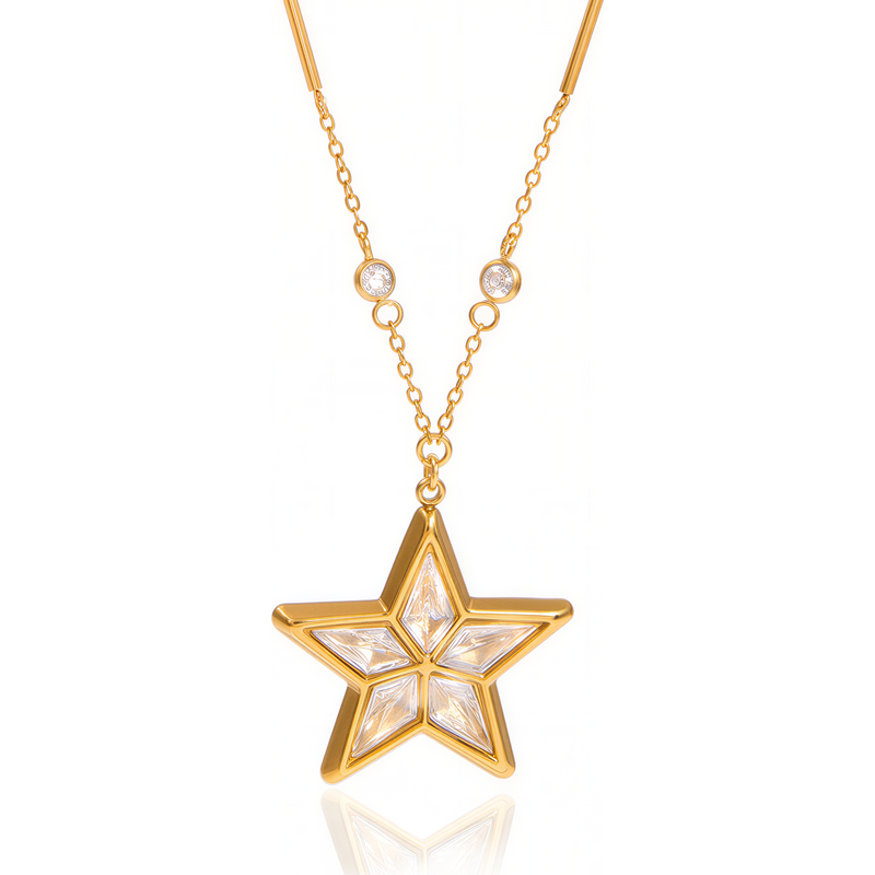 ELENYS Make a Wish – pozlacený náhrdelník 18K žluté zlato