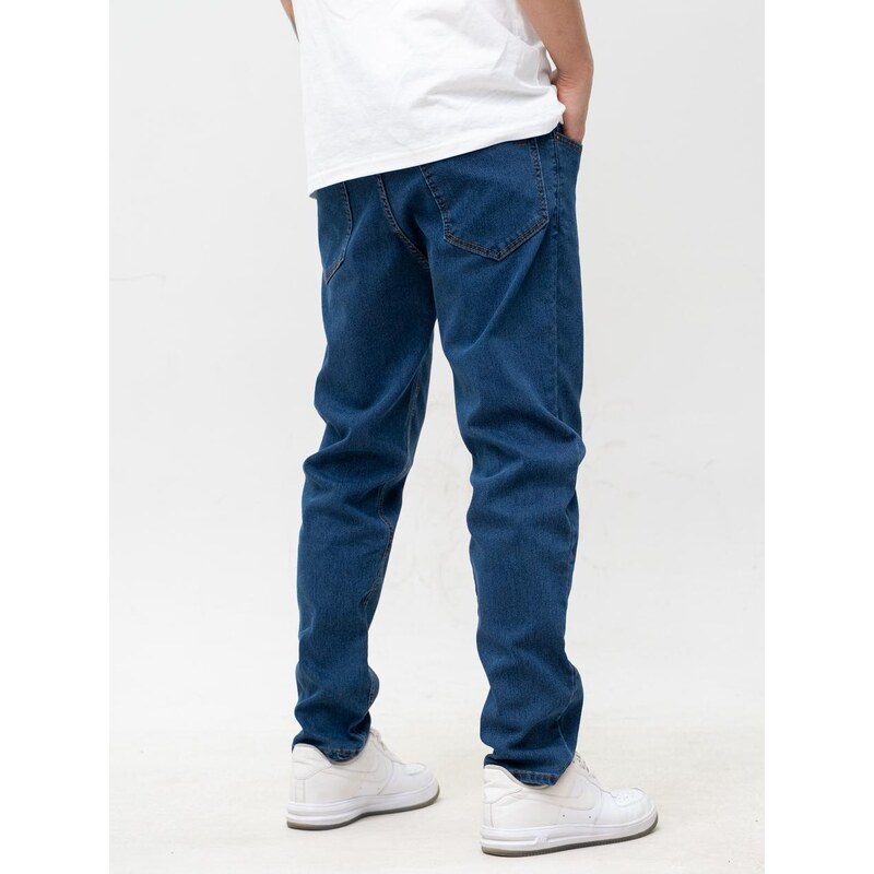 Pánské džínové kalhoty tmavě modré Jigga Wear Mini s vyšitým