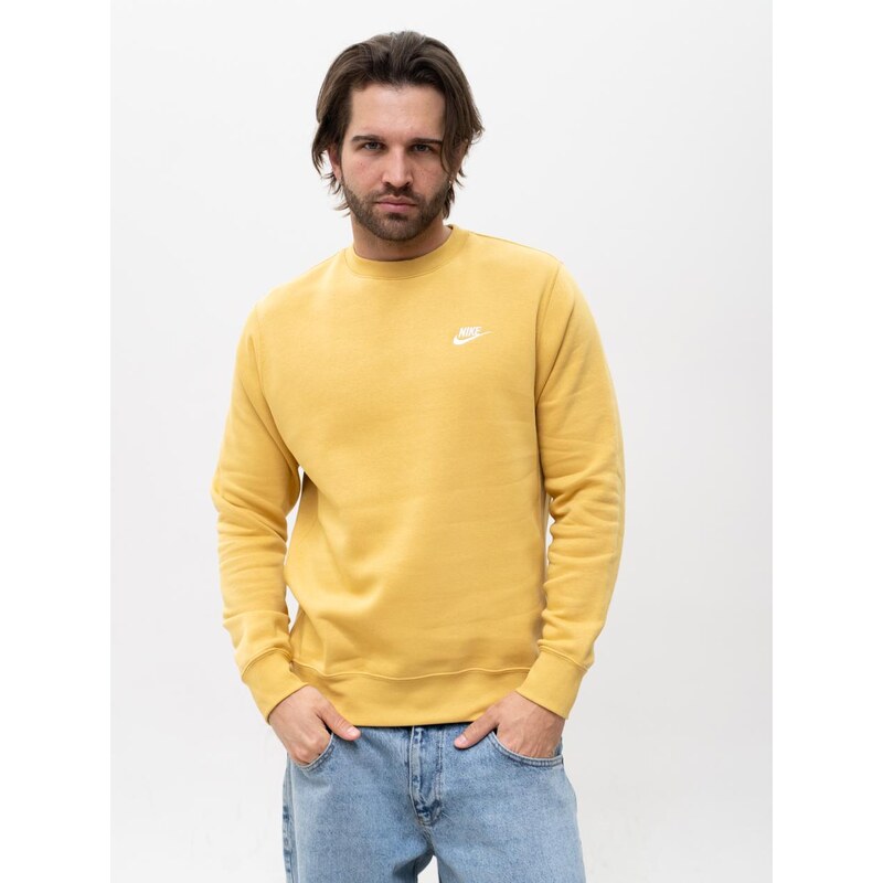 Pánská zlatá mikina bez kapuce Nike Sportswear Club