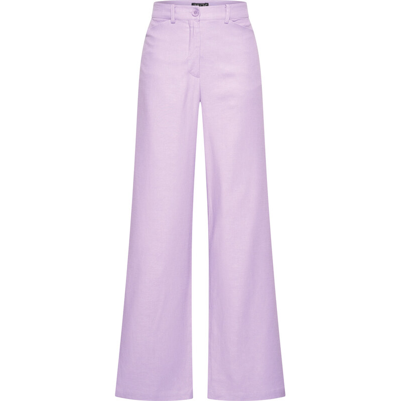 Zilch 61RLS60.108 Dámské lněné kalhoty 000289 - Lilac 113722652
