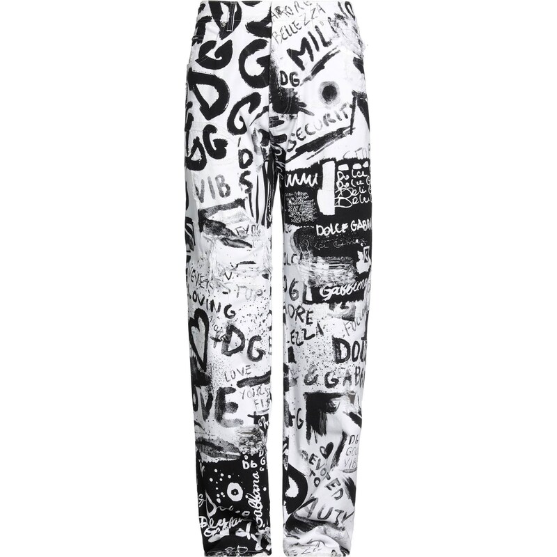 DOLCE & GABBANA Graffiti White džíny