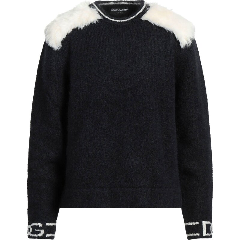 DOLCE & GABBANA Feather Detail Black svetr