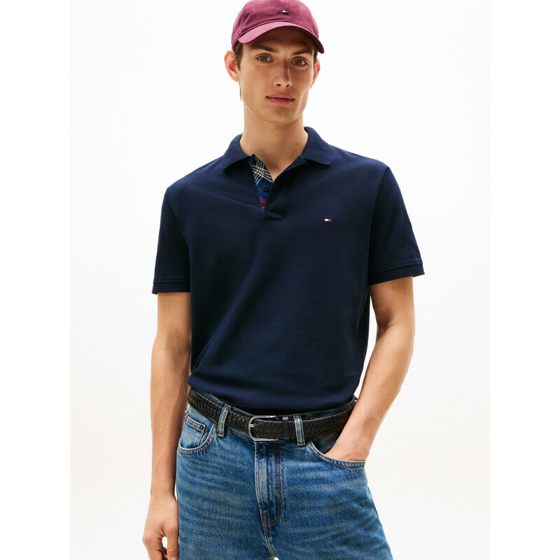 Tommy Hilfiger pánské tmavě modré polo tričko