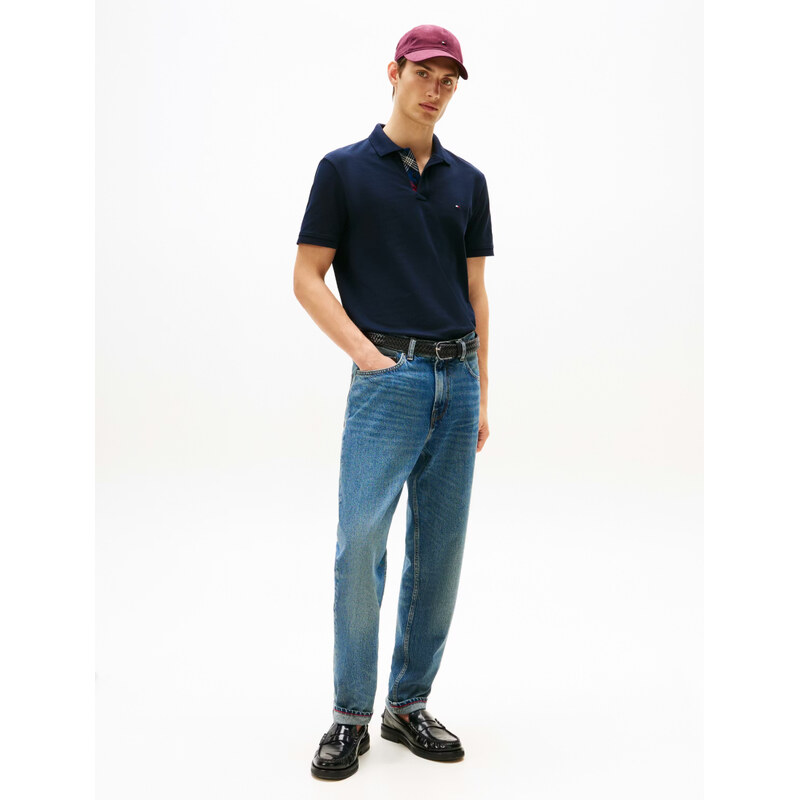 Tommy Hilfiger pánské tmavě modré polo tričko