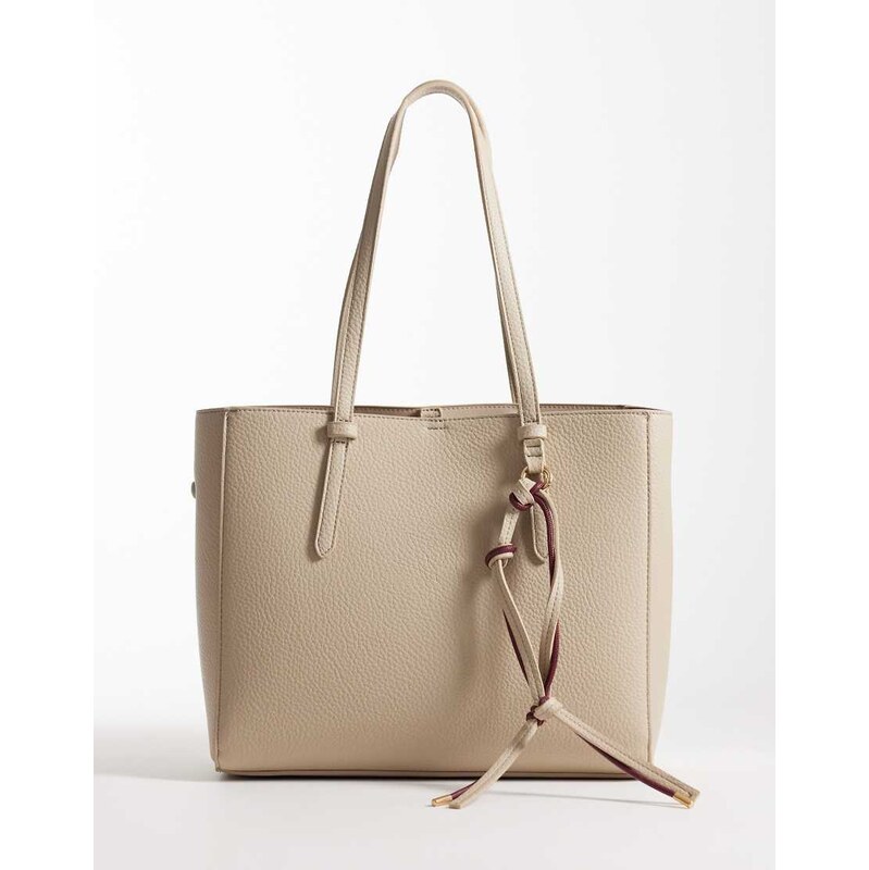 ASOS DESIGN textured multi compartment tote bag with detachable
