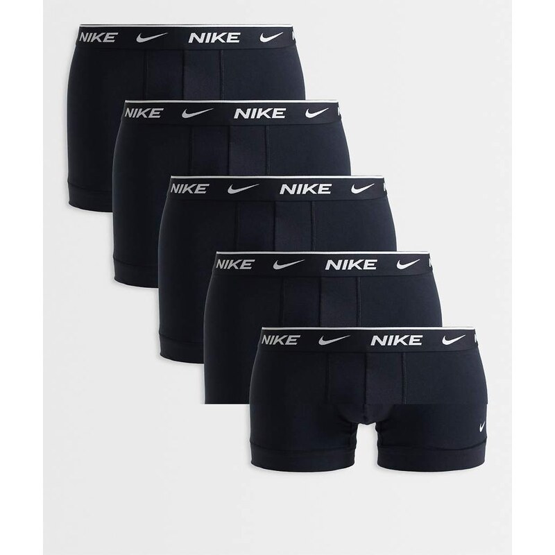 Nike Essential Cotton 5 pack trunks in black