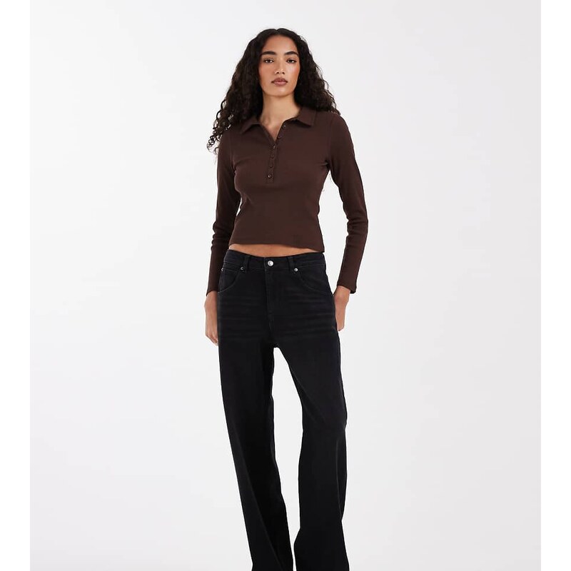 ASOS Tall ASOS DESIGN Tall low rise baggy jeans in washed black 115520938