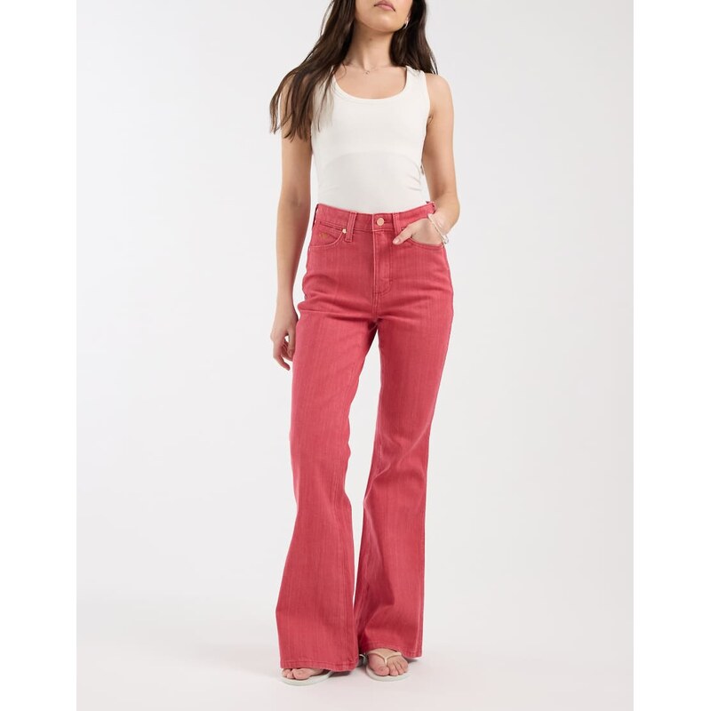 Wrangler x Lainey Wilson flared jeans in washed red 113739428