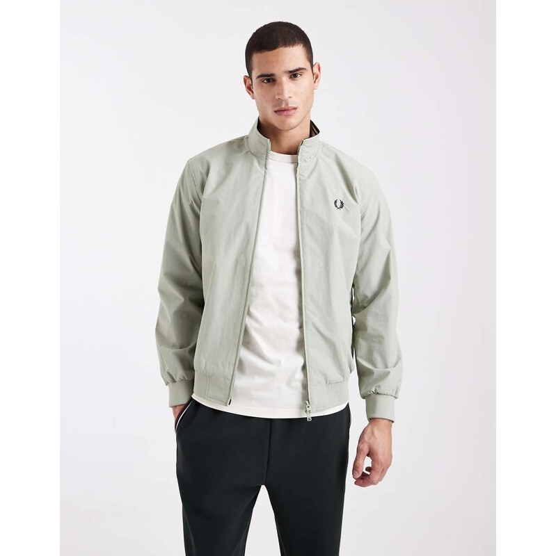 Fred Perry Brentham logo jacket in pale green