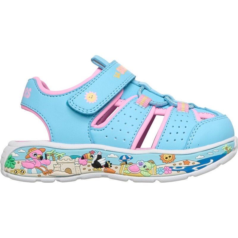 Skechers Dívky Play Scene Splash - Ocean Walk Shoes v Modrý