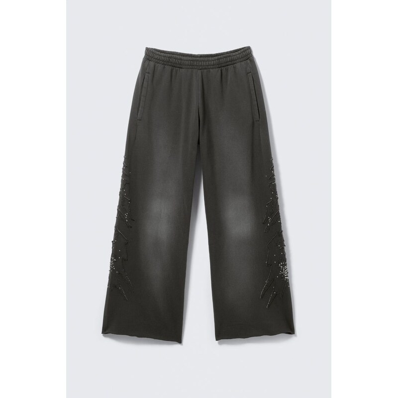 H&M - Teplákys nízkým sedem a cvočkys grafickým potiskem - černá 113735333