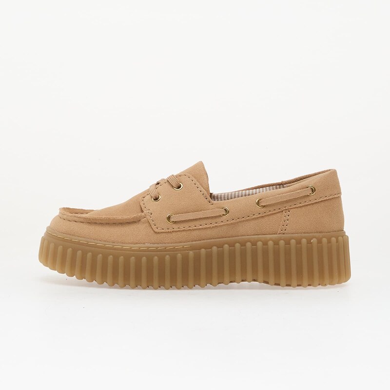 Clarks Torhill Boat Beige Suede