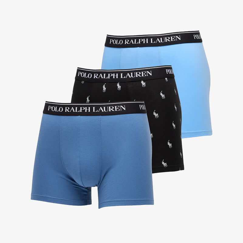 Boxerky Ralph Lauren Boxer Brief 3-Pack Blue/ Black S