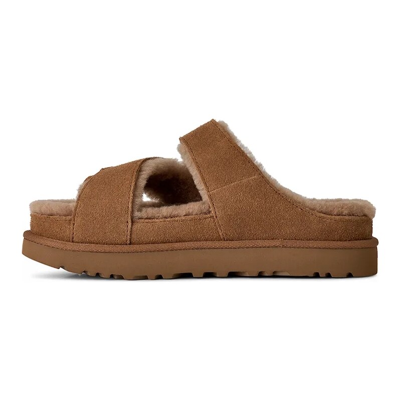 Semišové pantofle UGG W Greenport Cross Strap Slide