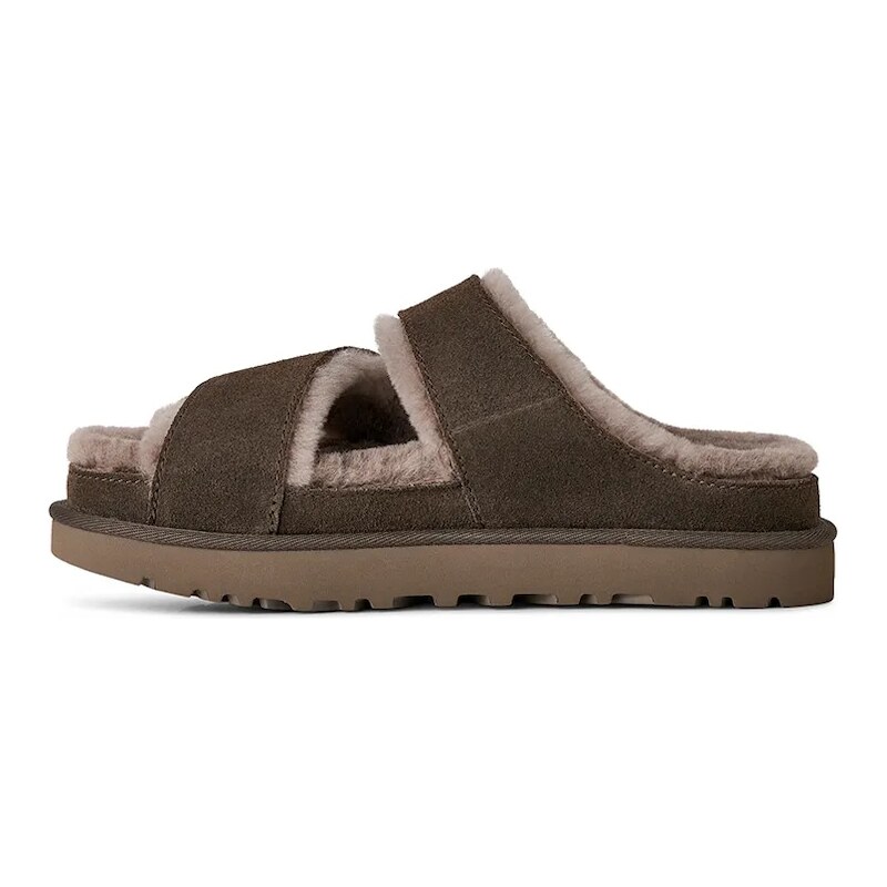 Semišové pantofle UGG W Greenport Cross Strap Slide
