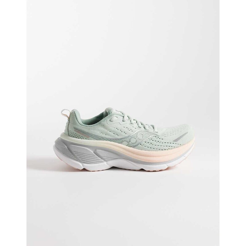 Saucony Hurricane 25 running trainers in mint and pink-Green 113742444