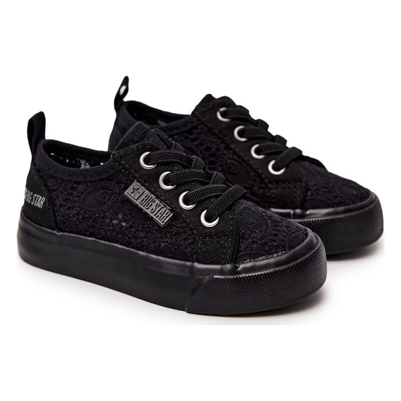 Černé Openwork Sneakers Big Star Černá