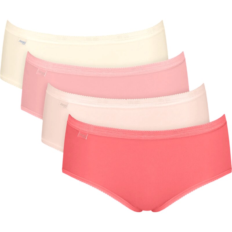 Dámské kalhotky Basic+ Midi C4P - RED - kombinace červené M006 - 113761132