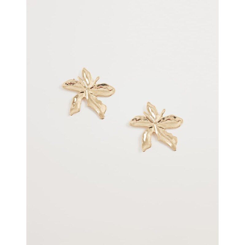 ONLY tropical flower earrings in gold