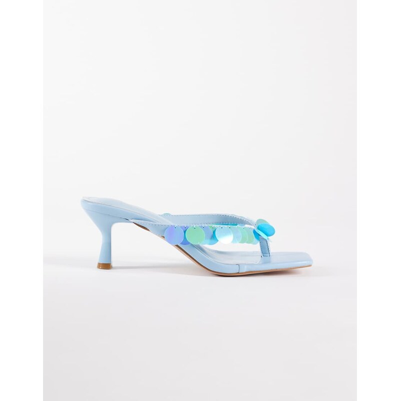 SIMMI Shoes Simmi London Jenny kitten heel toe thong sandals with 115520841